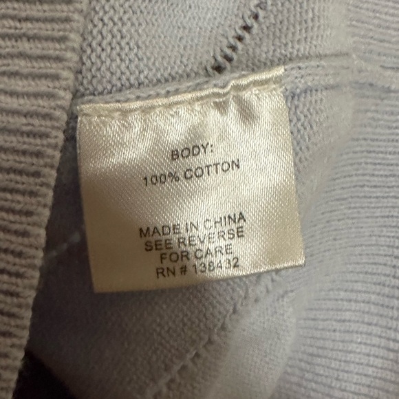 Modcloth Scoop Neck Diagonal‎ Open Knit Bishop Sleeve Sweater Ice Blue - Picture 5 of 5